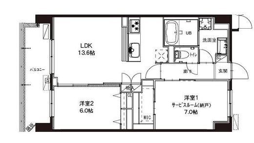 ブルーブラン新横浜 2階 間取り図