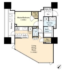 パークタワー渋谷本町 8階 間取り図