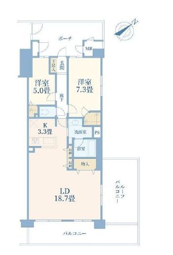 ラ・ヴィータシティ 7階 間取り図