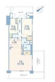 ラ・ヴィータシティ 7階 間取り図
