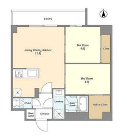 グランカーサ尾久 401 間取り図