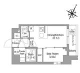 コンフォリア・リヴ新中野SOUTH 404 間取り図