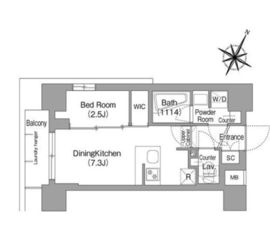 コンフォリア・リヴ新中野SOUTH 201 間取り図