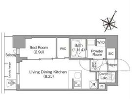 コンフォリア・リヴ新中野SOUTH 802 間取り図