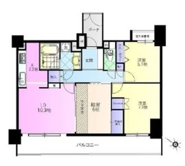 クレッセント中野パークフロント 402 間取り図