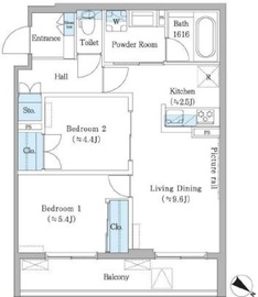 フィカーサ横浜 201 間取り図
