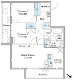 フィカーサ横浜 206 間取り図