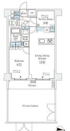 ラティエラ中野新井 103 間取り図