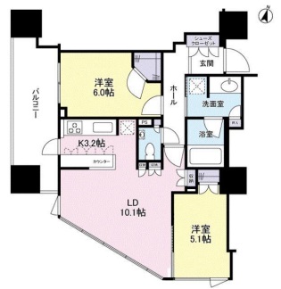 パークタワー渋谷本町 21階 間取り図