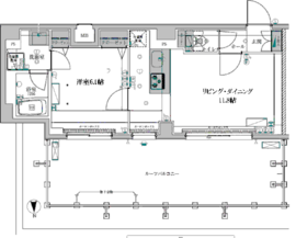 リヴシティ西早稲田 4階 間取り図
