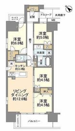 プラウドシティ越中島 7階 間取り図