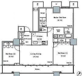 ザ・東京タワーズ ミッドタワー 5階 間取り図