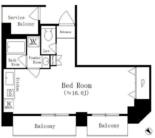 アーバネックス八丁堀 602 間取り図