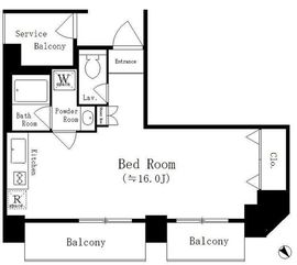 アーバネックス八丁堀 602 間取り図