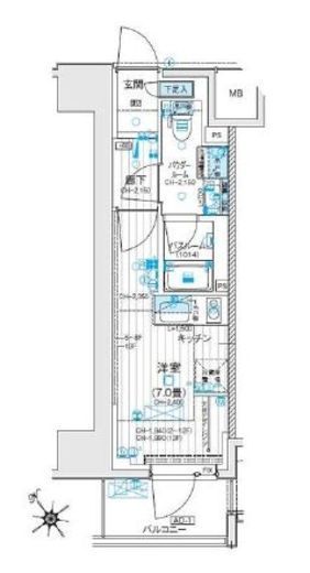 デュオステージ藤沢 7階 間取り図
