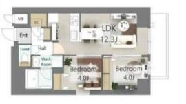 S-RESIDENCE王子enable (エスレジデンス王子イネーブル) 301 間取り図