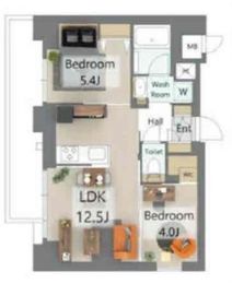 S-RESIDENCE王子enable (エスレジデンス王子イネーブル) 802 間取り図