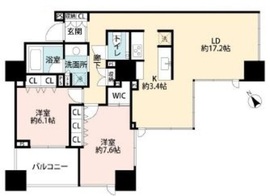 シティタワー池袋ウエストゲート 22階 間取り図