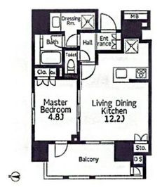 サンウッドフラッツ神田神保町 12階 間取り図