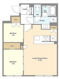 ガーデンレジデンス恵比寿 202 間取り図