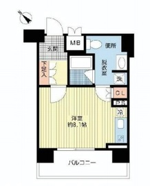 レジディア東日本橋 401 間取り図