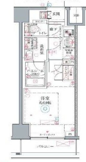 クレヴィスタ横浜関内Ⅱ 303 間取り図
