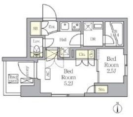 アジールコート王子 704 間取り図