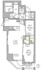 アジールコート王子 203 間取り図