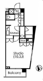 エスティメゾン目黒 501 間取り図