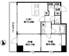 シティスパイア新富町 503 間取り図