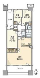 ヨコハマオールパークス第二街区 9階 間取り図