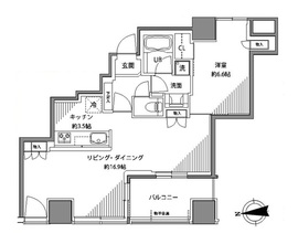 ロイヤルタワー横濱鶴見 10階 間取り図