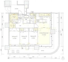 HARUMI FLAG SKYDUO PARK VILLAGE (晴海フラッグ スカイデュオ パークヴィレッジ) 4階 間取り図