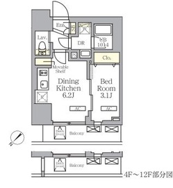 プライムガーデン大森 504 間取り図