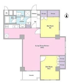 ベルファン西麻布 204 間取り図