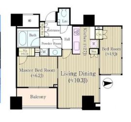 パークタワー芝公園 16階 間取り図