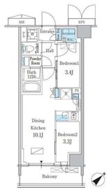 パークアクシス品川南大井パークフロント 348 間取り図