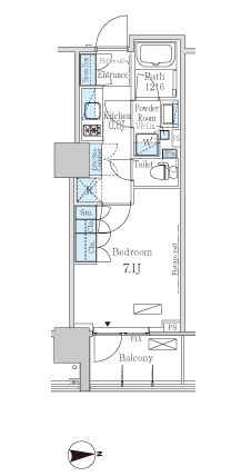 パークアクシス池田山 515 間取り図