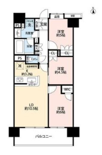 プレシス本厚木パークフロント 12階 間取り図