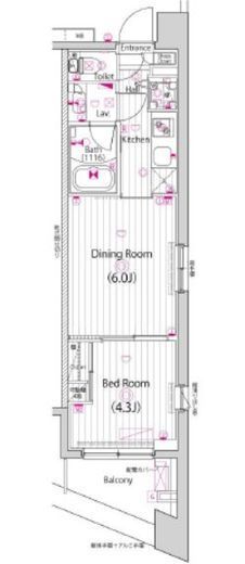 ガーラ・グランディ武蔵小杉 2階 間取り図