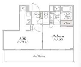 ミリアレジデンス駒込 408 間取り図