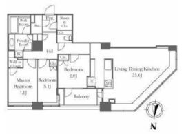 ラグナタワー 30階 間取り図