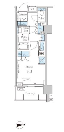 パークアクシス池田山 518 間取り図