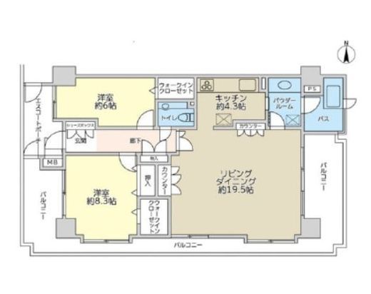 グランシティ天王洲アイル 14階 間取り図