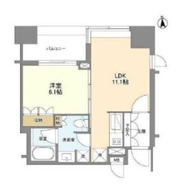 LaSante麻布十番 1001 間取り図