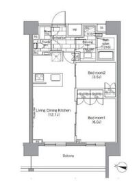 パークハビオ恵比寿 1404 間取り図