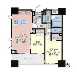 ルフォン築地ザ・レジデンス 5階 間取り図