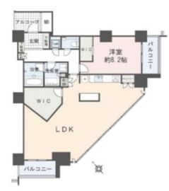 ビーコンタワーレジデンス 35階 間取り図
