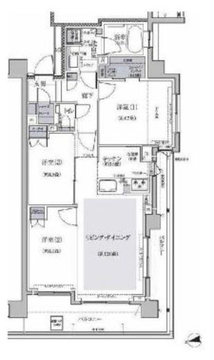 グランドメゾン等々力レジデンス 1階 間取り図