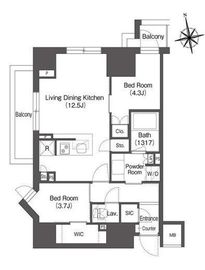 コンフォリア東上野 1501 間取り図